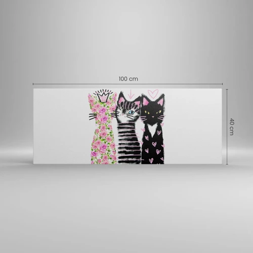 Canvas picture - There Were Three Kittens - 100x40 cm