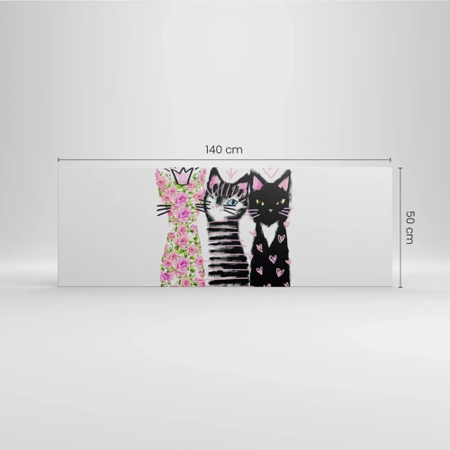 Canvas picture - There Were Three Kittens - 140x50 cm