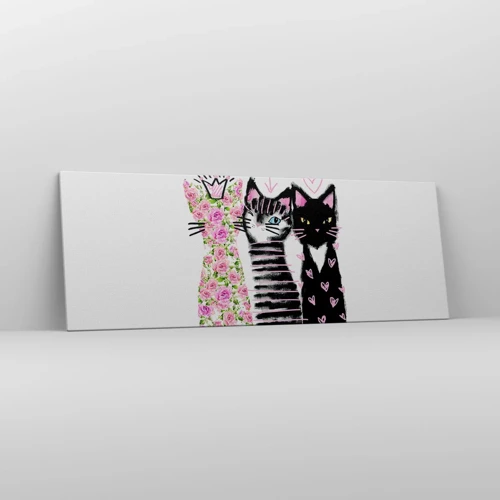 Canvas picture - There Were Three Kittens - 140x50 cm