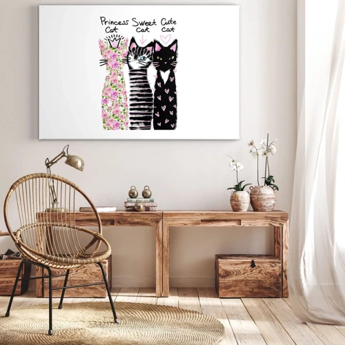 Canvas picture - There Were Three Kittens - 70x50 cm