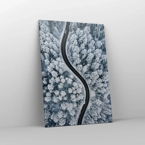 Canvas picture - Through Wintery Forest - 70x100 cm