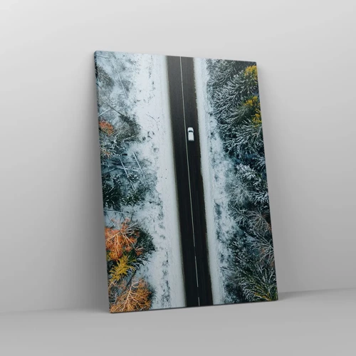 Canvas picture - Through a Wintery Forest - 50x70 cm