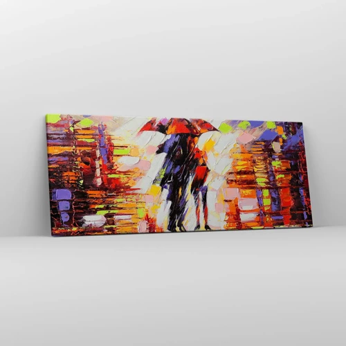 Canvas picture - Together through Night and Rain - 100x40 cm