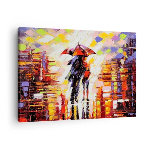 Canvas picture - Together through Night and Rain - 70x50 cm