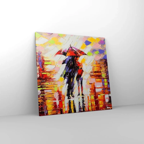 Canvas picture - Together through Night and Rain - 70x70 cm