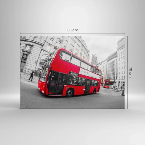 Canvas picture - Traditional London -By Bus - 100x70 cm