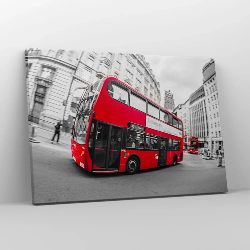 Canvas picture - Traditional London -By Bus - 70x50 cm