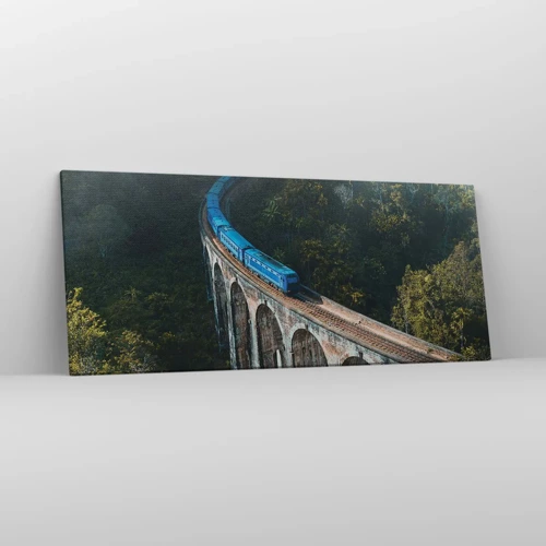 Canvas picture - Train through Nature - 120x50 cm