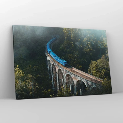 Canvas picture - Train through Nature - 120x80 cm