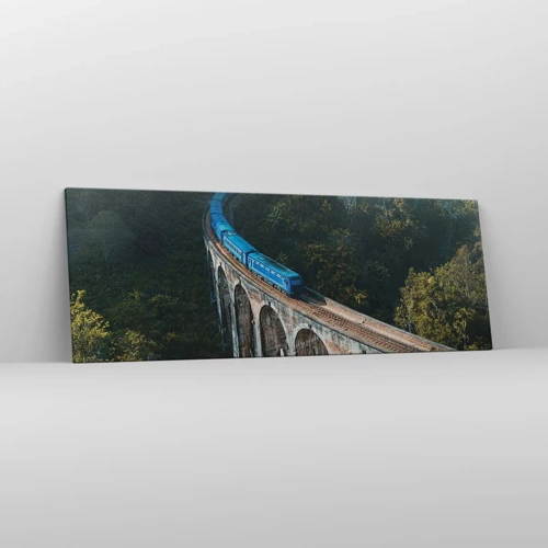 Canvas picture - Train through Nature - 140x50 cm