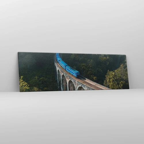 Canvas picture - Train through Nature - 160x50 cm