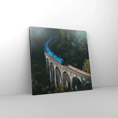 Canvas picture - Train through Nature - 40x40 cm