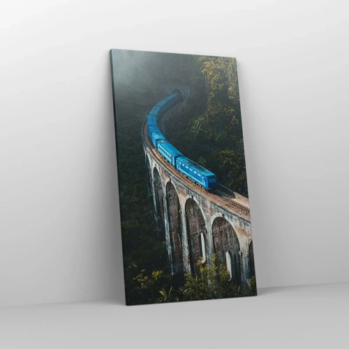 Canvas picture - Train through Nature - 45x80 cm