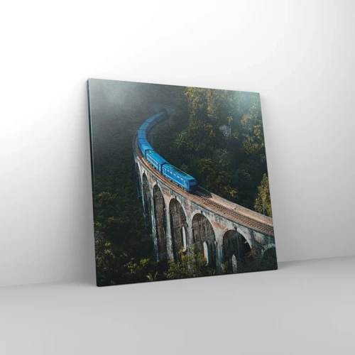 Canvas picture - Train through Nature - 50x50 cm