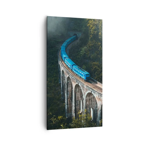 Canvas picture - Train through Nature - 55x100 cm