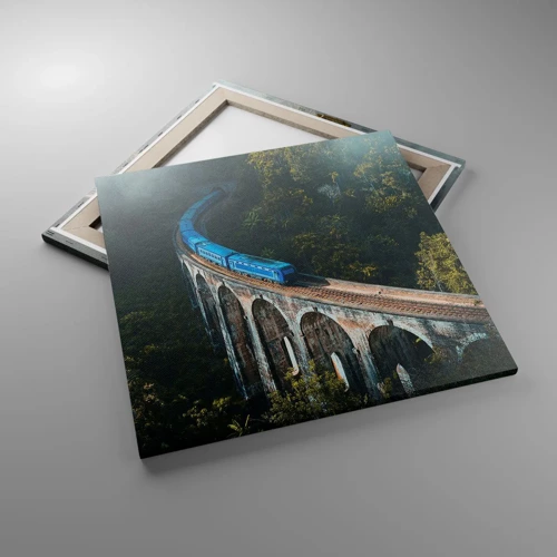 Canvas picture - Train through Nature - 60x60 cm