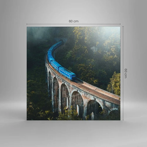 Canvas picture - Train through Nature - 60x60 cm