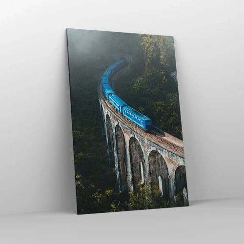 Canvas picture - Train through Nature - 80x120 cm