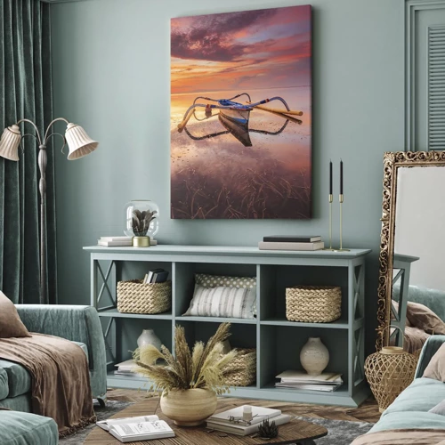 Canvas picture - Tranquility of Tropical Evening - 55x100 cm