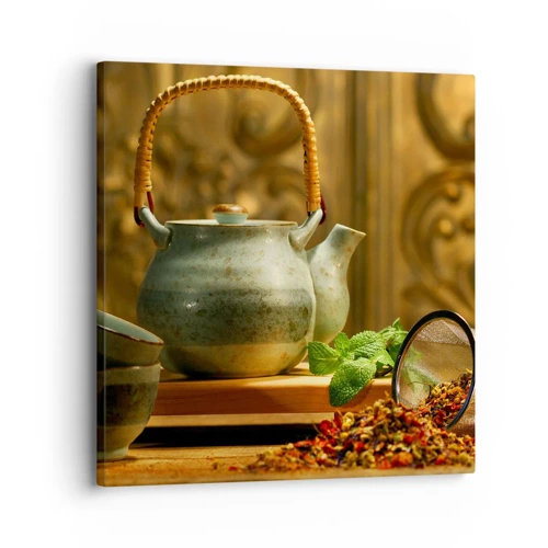 Canvas picture - Treaty about Drinking Tea - 30x30 cm