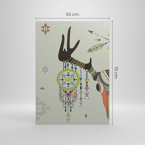 Canvas picture - Trophy of an Indian Hunter - 50x70 cm