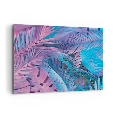 Canvas picture - Tropics in Pink and Blue - 120x80 cm