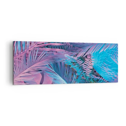 Canvas picture - Tropics in Pink and Blue - 140x50 cm