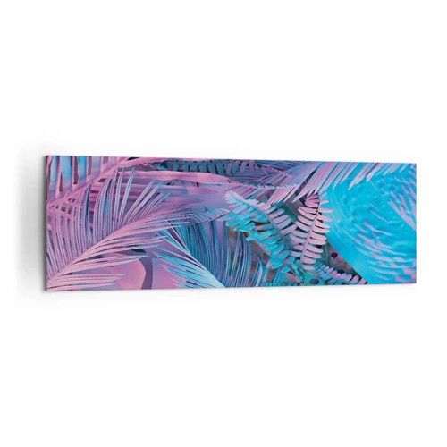 Canvas picture - Tropics in Pink and Blue - 160x50 cm