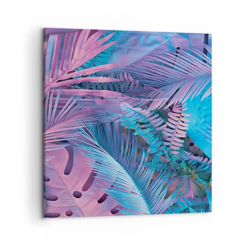 Canvas picture - Tropics in Pink and Blue - 50x50 cm