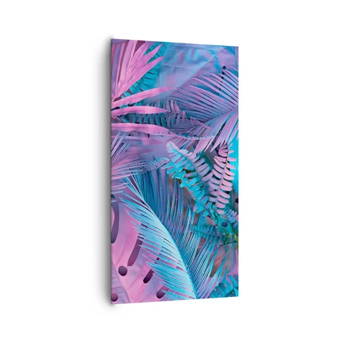 Canvas picture - Tropics in Pink and Blue - 65x120 cm