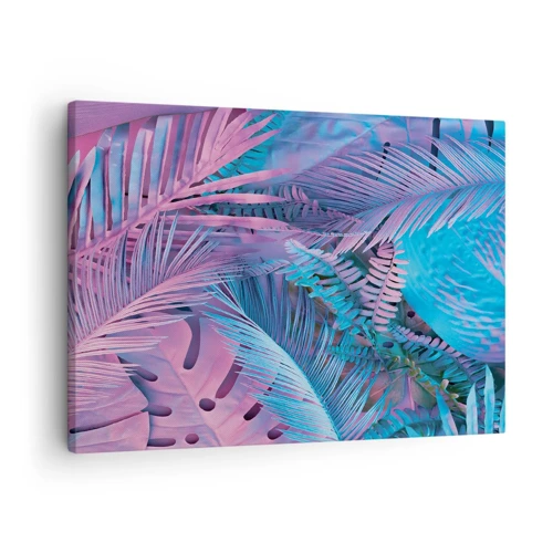 Canvas picture - Tropics in Pink and Blue - 70x50 cm