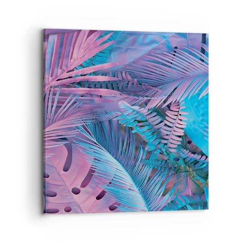 Canvas picture - Tropics in Pink and Blue - 70x70 cm