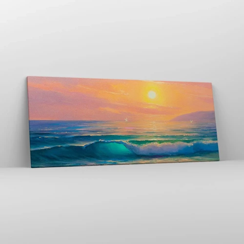 Canvas picture - Turquoise Song of the Waves - 120x50 cm