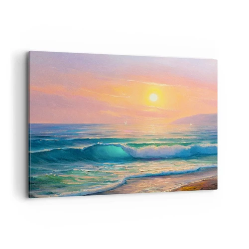 Canvas picture - Turquoise Song of the Waves - 120x80 cm