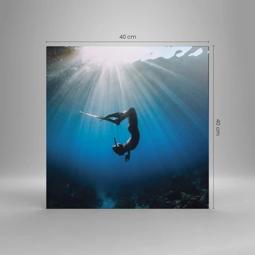 Canvas picture - Underwater dance - 40x40 cm