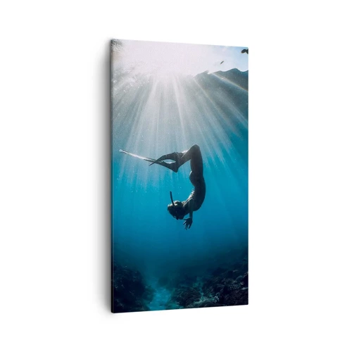 Canvas picture - Underwater dance - 45x80 cm