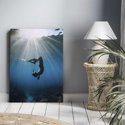 Canvas picture - Underwater dance - 45x80 cm