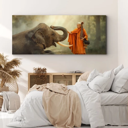 Canvas picture - Unexpected Meeting - 100x40 cm