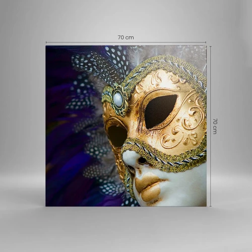 Canvas picture - Venetian Portrait In Gold - 70x70 cm