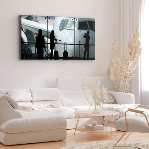 Canvas picture - Via a Vis at the Aiport - 120x50 cm