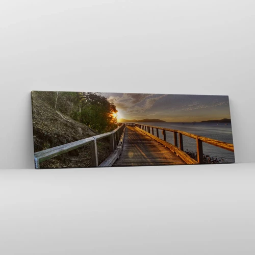 Canvas picture - Walking towards the Sun - 90x30 cm