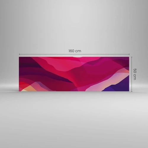 Canvas picture - Waves of Purple - 160x50 cm