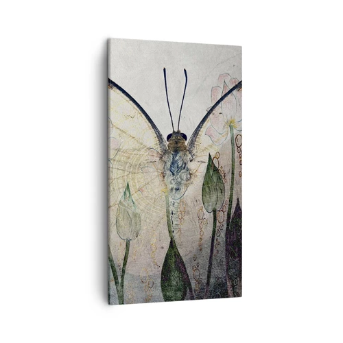 Canvas picture - When a Butterfly is Swinging on the Grass - 45x80 cm