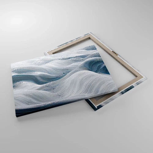 Canvas picture - White and Blue Waves - 70x50 cm