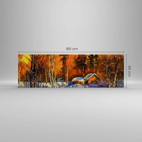 Canvas picture - Winter Impression in the Sun - 160x50 cm