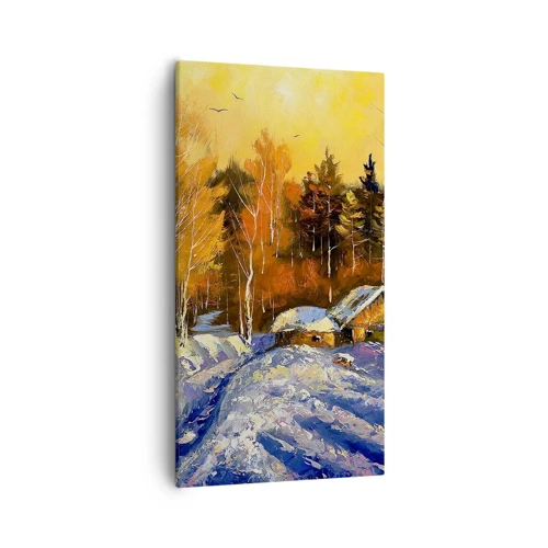 Canvas picture - Winter Impression in the Sun - 55x100 cm