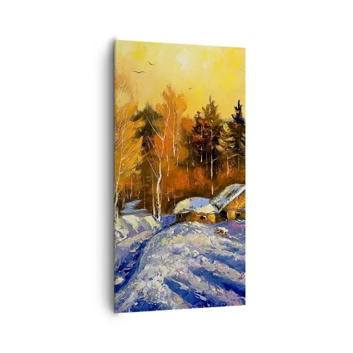 Canvas picture - Winter Impression in the Sun - 65x120 cm