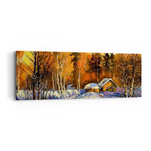 Canvas picture - Winter Impression in the Sun - 90x30 cm