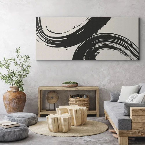 Canvas picture - With Big Circural Strokes - 120x50 cm
