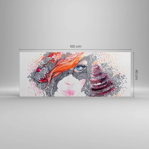 Canvas picture - With Her everyday Is Holiday - 100x40 cm